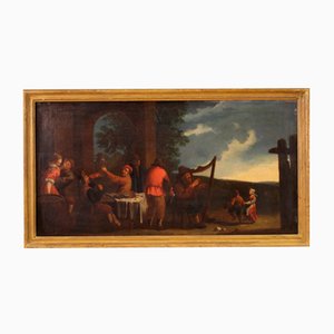 Bamboccianti School Artist, Genre Scene, 1650, Oil on Canvas, Framed-RP-1806067