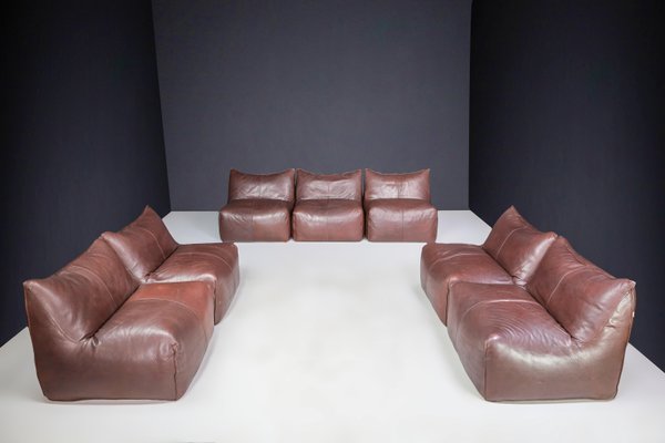 Bambole Chairs & Modular Sofa Set for B&b attributed to Mario Bellini, Italy 1970s, Set of 7-TRW-1719583