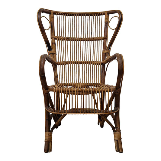 Bamboo and Rattan Armchair, 1950s