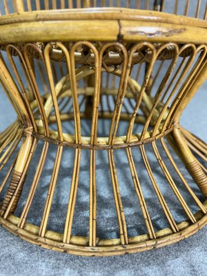 Bamboo and Rattan Armchair, Italy, 1950s-ZST-1754507