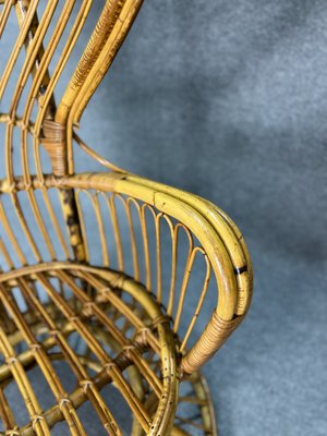 Bamboo and Rattan Armchair, Italy, 1950s-ZST-1754507