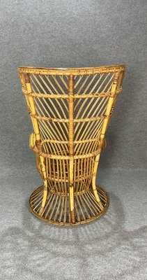 Bamboo and Rattan Armchair, Italy, 1950s-ZST-1754507