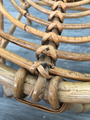 Bamboo and Rattan Chair, 1960s-FOV-1756061