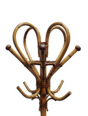 Bamboo and Rattan Coat Rack, 1960s-YUW-1770659