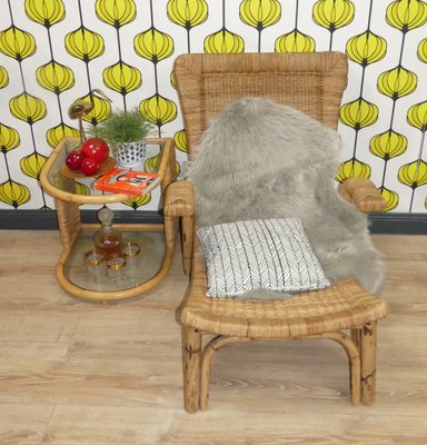 Bamboo and Rattan Lounge Chair from Arco, 1960s-AFE-1811823