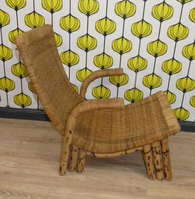 Bamboo and Rattan Lounge Chair from Arco, 1960s-AFE-1811823