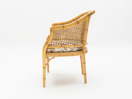 Bamboo and Rattan Lounge Chairs, 1960s, Set of 2-YJA-837943