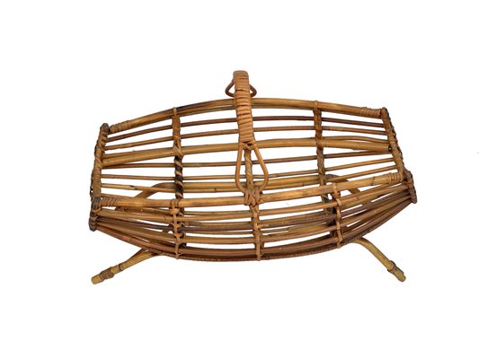 Bamboo and Rattan Magazine Rack by Franco Albini, 1960s-JDR-548062