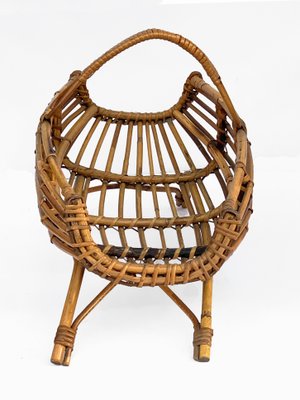 Bamboo and Rattan Magazine Rack by Franco Albini, 1960s-JDR-548062