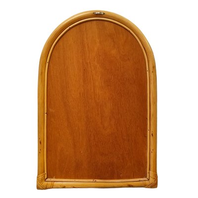 Bamboo and Rattan Mirror and Console, Italy, Set of 2-QGR-2023474