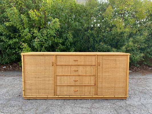 Bamboo and Rattan Sideboard, 1970-KKZ-1814332