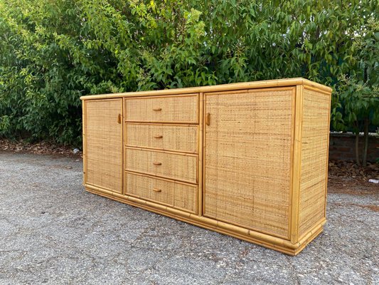 Bamboo and Rattan Sideboard, 1970-KKZ-1814332