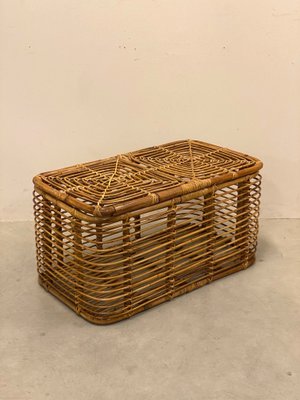 Bamboo and Wicker Basket, 1970s-NPC-1091900