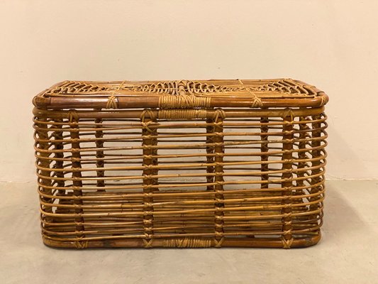 Bamboo and Wicker Basket, 1970s-NPC-1091900