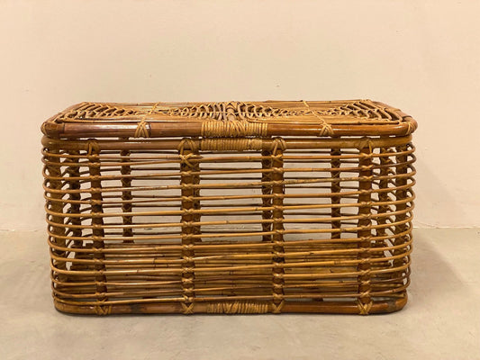 Bamboo and Wicker Basket, 1970s