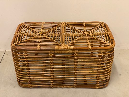 Bamboo and Wicker Basket, 1970s-NPC-1091900