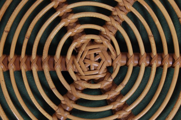 Bamboo and Wicker Basket, Italy, 1960s-XSG-1264196