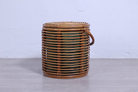 Bamboo and Wicker Basket, Italy, 1960s