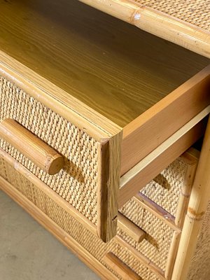 Bamboo and Wicker Dressers, 1070s, Set of 2-NPC-1175326