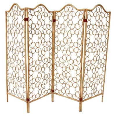 Bamboo and Wicker Room Divider, 1960s-CGZ-1789629