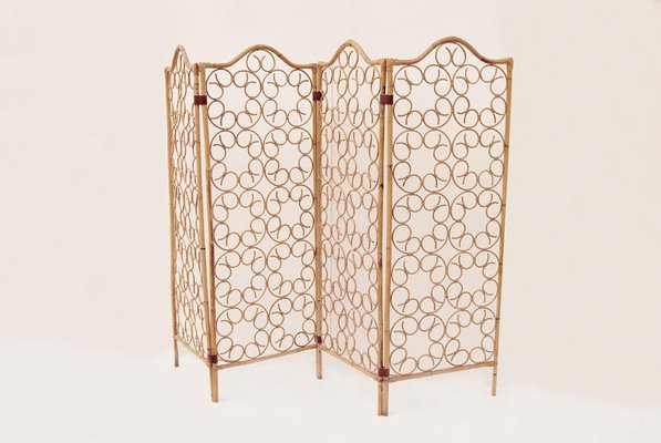 Bamboo and Wicker Room Divider, 1960s-CGZ-1789629