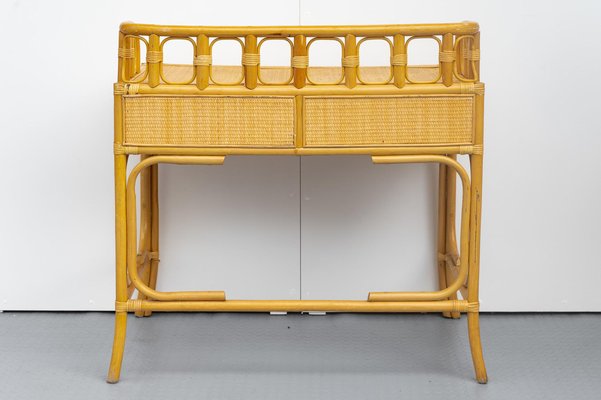 Bamboo and Wicker Writing Desk, 1960s-CGZ-1789638