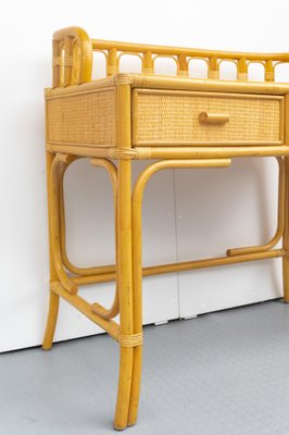 Bamboo and Wicker Writing Desk, 1960s-CGZ-1789638