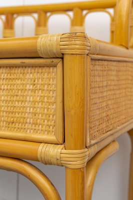 Bamboo and Wicker Writing Desk, 1960s-CGZ-1789638