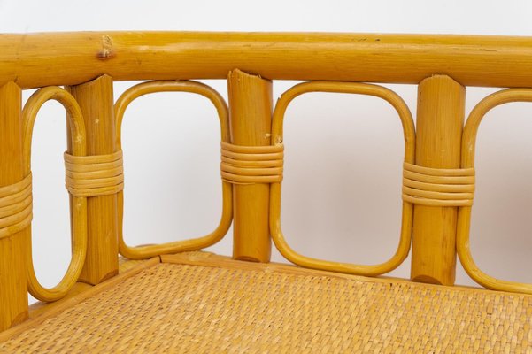 Bamboo and Wicker Writing Desk, 1960s-CGZ-1789638