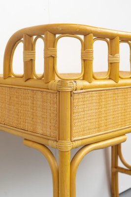 Bamboo and Wicker Writing Desk, 1960s-CGZ-1789638