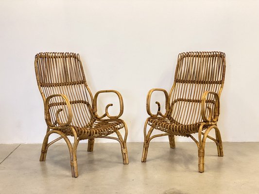 Bamboo Armchairs, 1970s, Set of 2-NPC-1798031