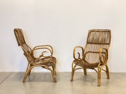 Bamboo Armchairs, 1970s, Set of 2-NPC-1798031