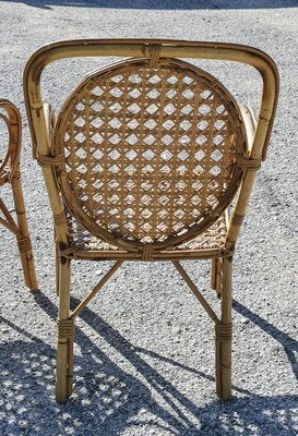 Bamboo Armchairs, 1970s, Set of 2-RAQ-1433207