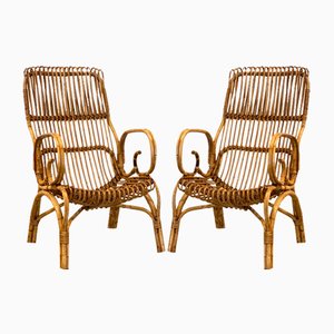 Bamboo Armchairs, 1970s, Set of 2-NPC-1798031