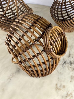 Bamboo Baskets, Italy, 1960s, Set of 3-YST-1758370