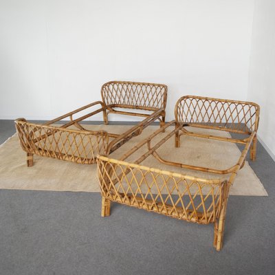 Bamboo Bed attributed to Franca Helg, 1960s-JQO-1305161