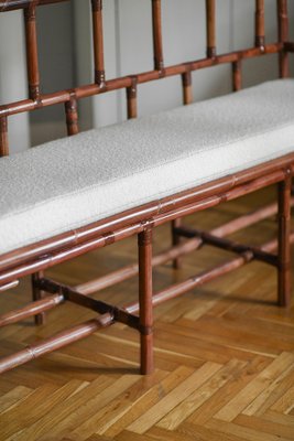 Bamboo Bench with Dedar Fabric-MNF-1791704