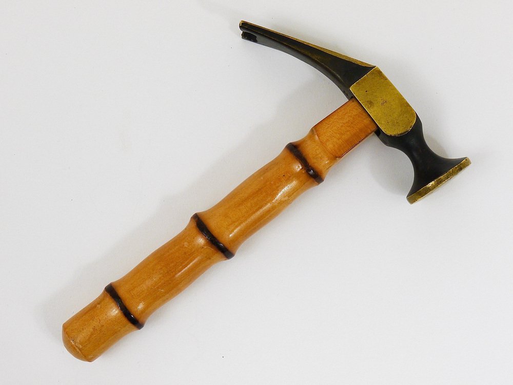 Bamboo & Brass Hammer Bottle Opener by Richard Rohac, 1950s