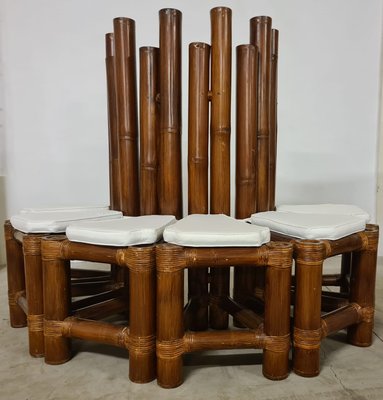 Bamboo Chairs, 1960s, Set of 6-RPW-2034835