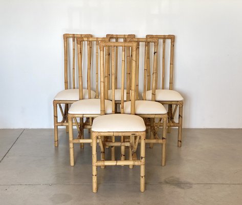 Bamboo Chairs, 1970s, Set of 6-NPC-1818695