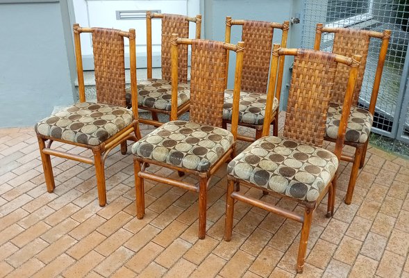 Bamboo Chairs, 1970s, Set of 6-GJF-1799602