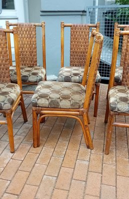 Bamboo Chairs, 1970s, Set of 6-GJF-1799602