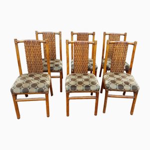 Bamboo Chairs, 1970s, Set of 6-GJF-1799602