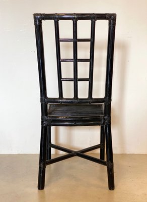 Bamboo Chairs and Leather Chairs, 1970s, Set of 2-NPC-1291136