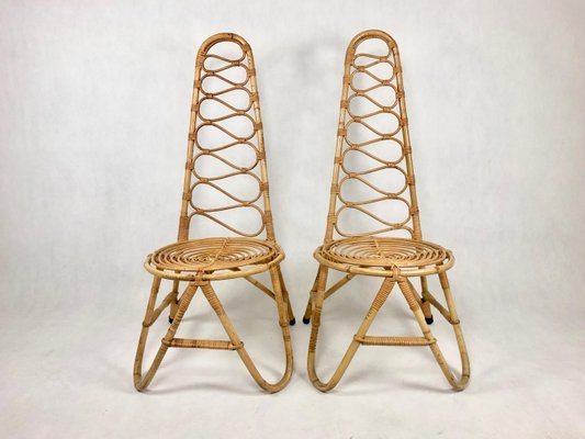 Bamboo Chairs attributed to D. Van Sliedregt for Rohé Noordwolde, the Netherlands, 1950s, Set of 2-ZCY-1375584