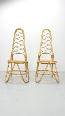 Bamboo Chairs attributed to Dirk Van Sliedrecht for Rohe Noordwolde, 1960s, Set of 2-DT-2026268