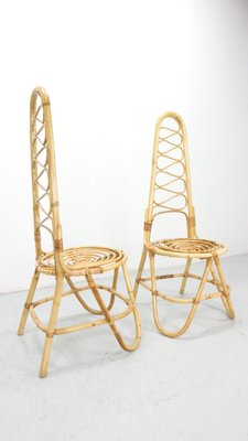 Bamboo Chairs attributed to Dirk Van Sliedrecht for Rohe Noordwolde, 1960s, Set of 2-DT-2026268