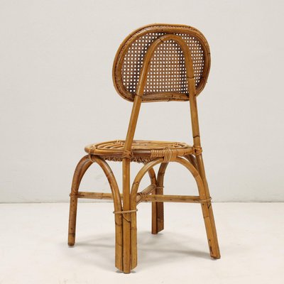 Bamboo Chairs, Italy, 1960s, Set of 5-VMM-1746550