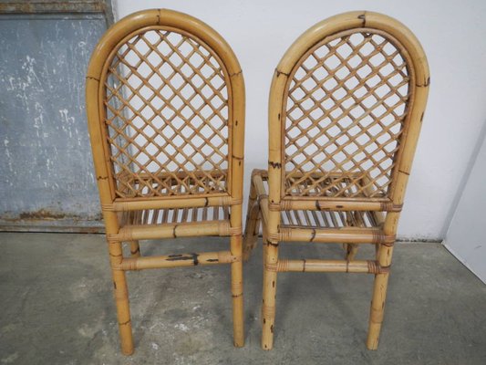 Bamboo Chairs, Italy, 1970s, Set of 2-WWQ-819861