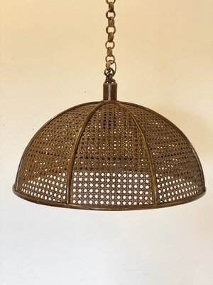 Bamboo Chandelier in Vienna Straw, 1970s-NPC-1700625